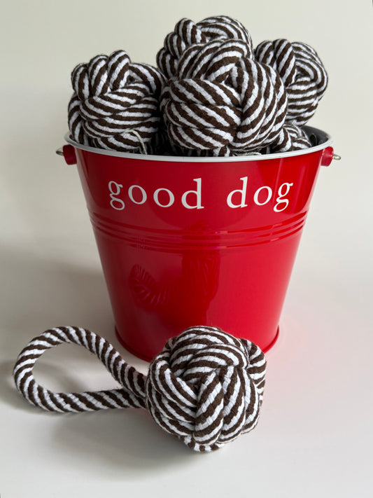 Black and White Rope Tug-War Toy For Small/Medium Dogs