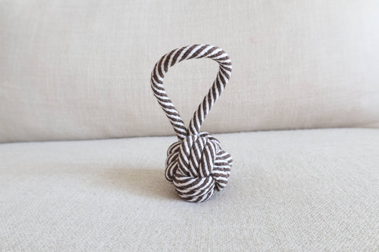 Black and White Rope Tug-War Toy For Small/Medium Dogs